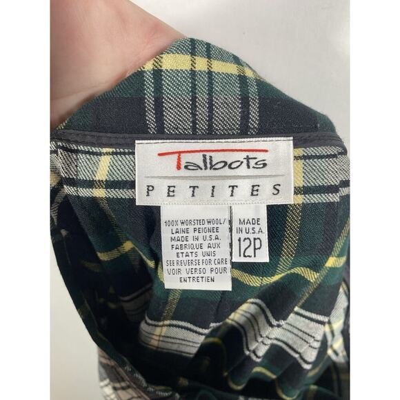 Talbots Skirt 12P Tartan Stewart Dress Plaid Worsted Wool Wrap Maxi Academia - Picture 10 of 12